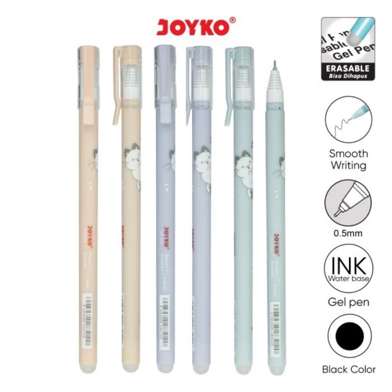 

Erasable Gel Pen Pulpen Bisa Dihapus Joyko GP-334 Shokyo 7 Gel 0.5 mm