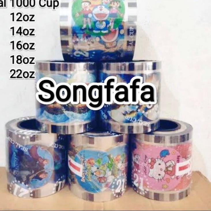 Sale Terbatas isi 1.000 cup Sealer Cup Jeho Polos,kartun,buah,daunteh