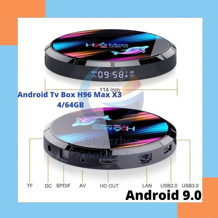 Produk Terbaru Android Tv Box H96 Max 4GbH96 Max X3 S905X3 Android 9.0
