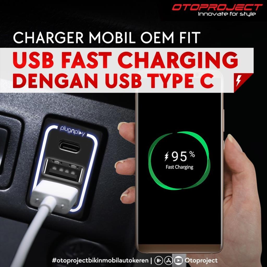 USB Fast Charging Otoproject Honda Brio Mobilio BRV Charger Hp Mobil