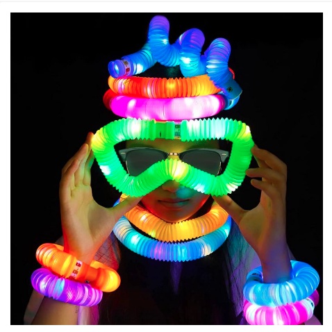 Mainan Viral CEV Light Up Pop Tubes Pop Pipes Mainan Lampu Stick Pipa Selang Fidget Toy - Mainan Viral 2022 - POPLED Selang LED