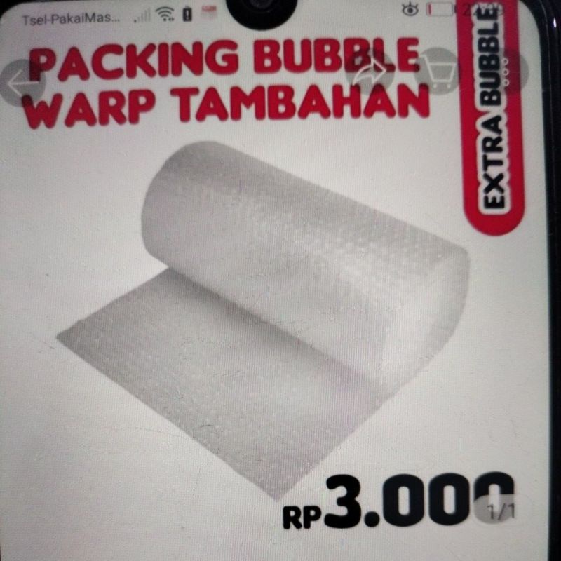 

bubble wrap extra packing tambahan packing 50cm x 120cm