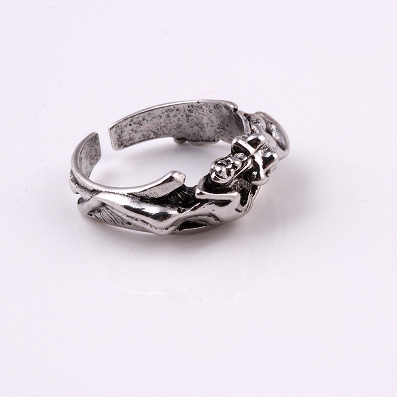 Cincin Bentuk mermaid Bahan alloy Gaya Eropa Dan Amerika Untuk Wanita