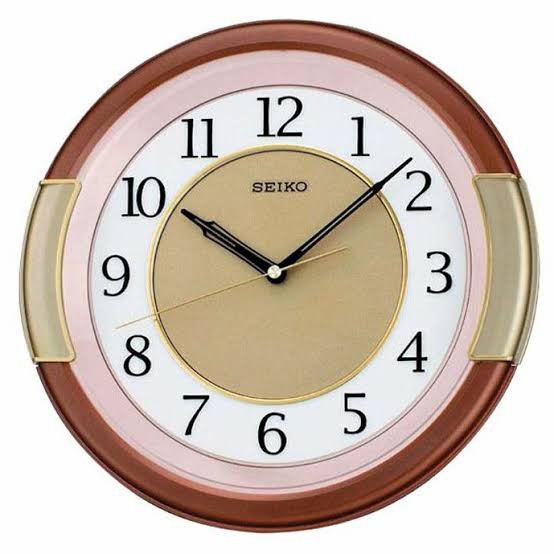 Jam dinding seiko qxa272 original seiko wall clock - gold