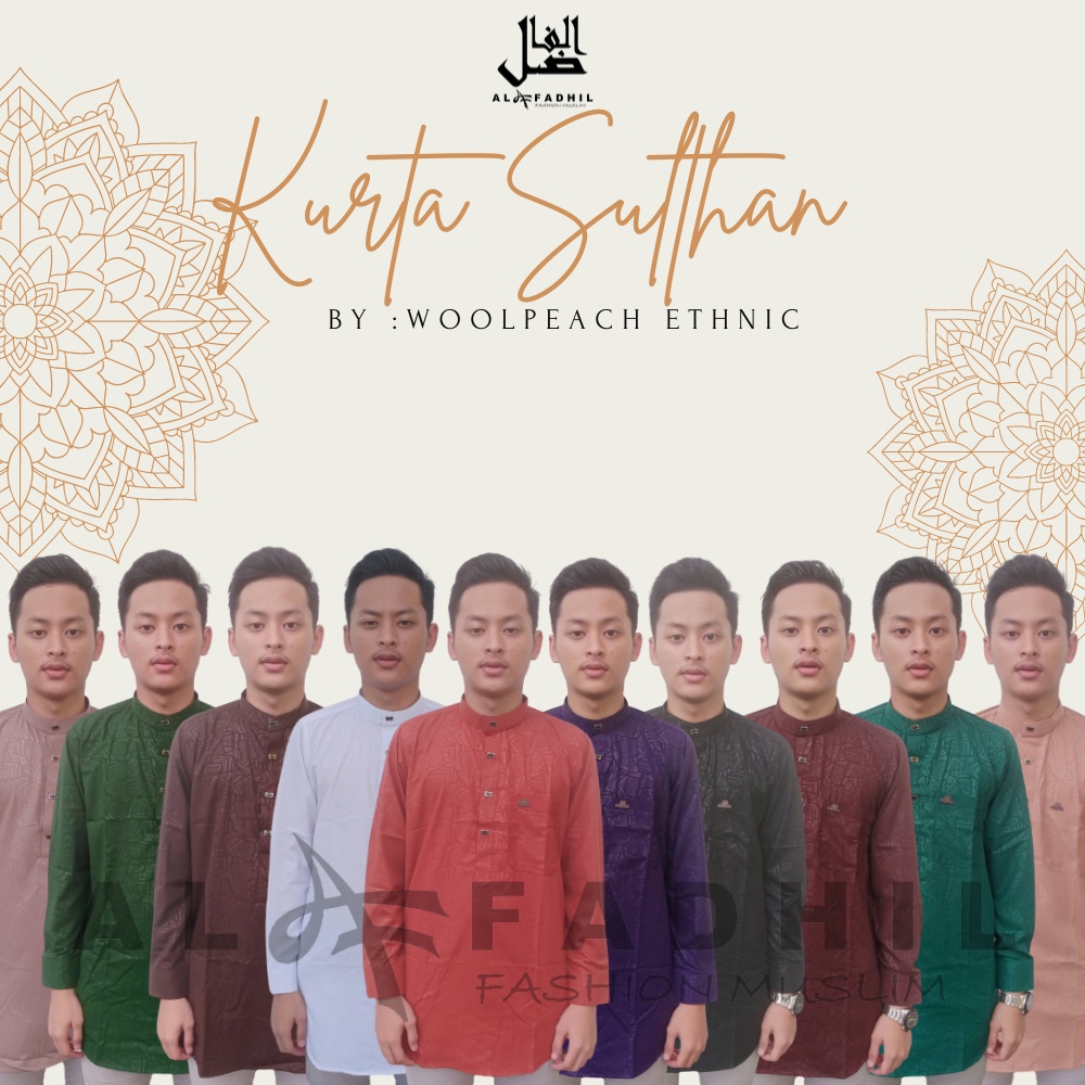 Al Fadhil Kurta SULTHAN ETHNIC Kurta Pria Pakaian Fashion Muslim Koko Pria Premium Dewasa Lengan Pan