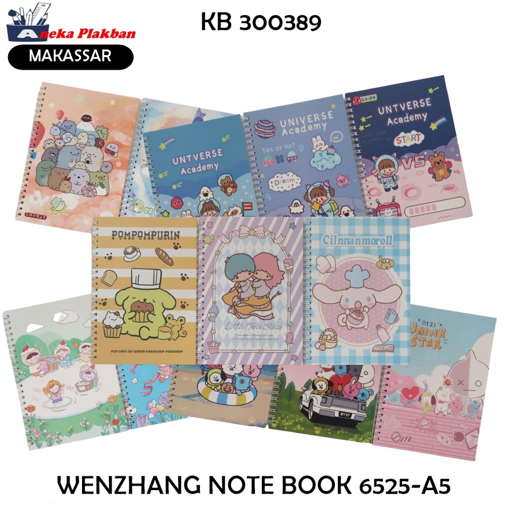 

WENZHANG NOTEBOOK SPIRAL A5 GAMBAR LUCU BUKU CATATAN