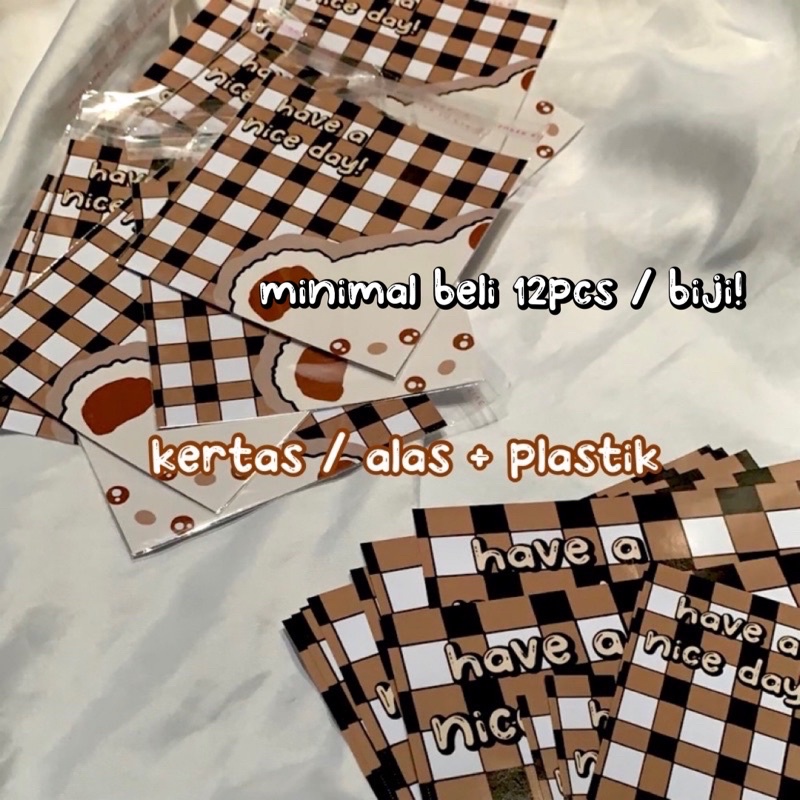 

(1pcs)kertas/alas mini gift dan plastik, alas packaging