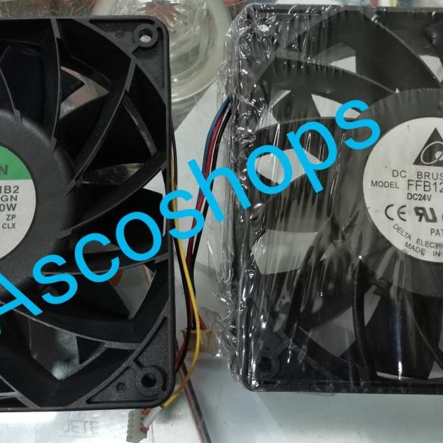 Kipas fan panel high speed 24v dc 12x12 cm 12 x 12cm ball bearing