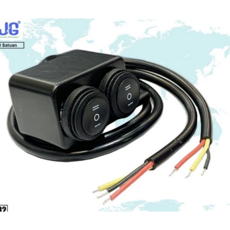 SAKLAR TOMBOL LAMPU ON OFF ON BESI 2 TOMBOL SPION MOTOR