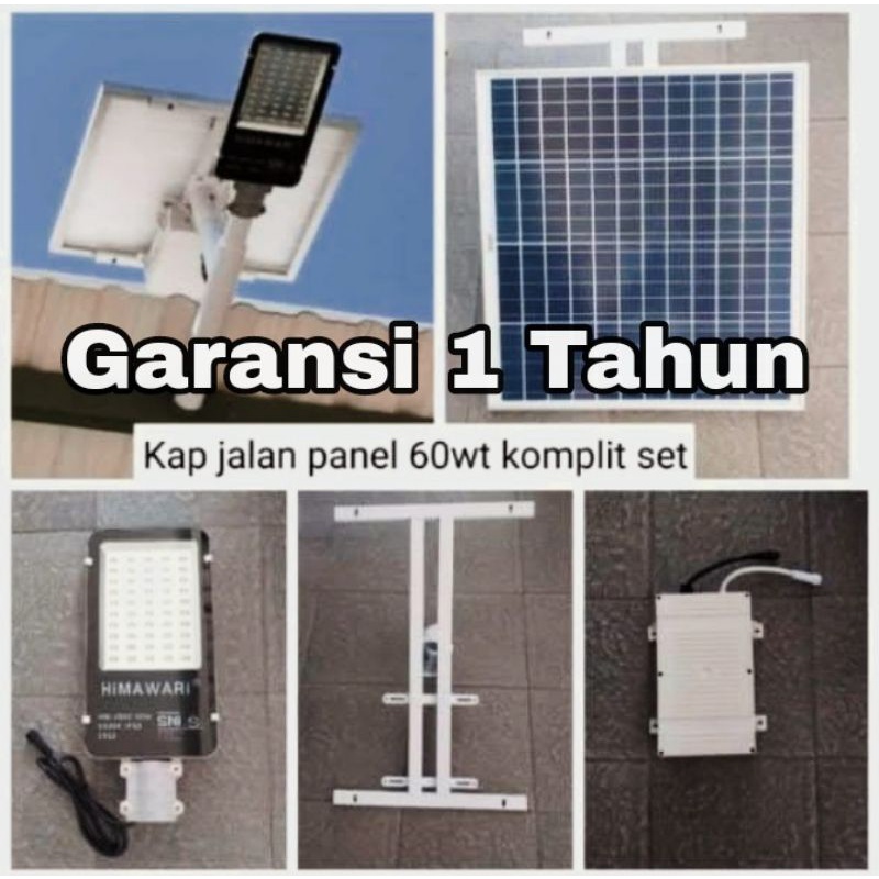 Lampu Jalan PJU Solar Panel HM-JD60 60W Tenaga Surya Himawari Komplit