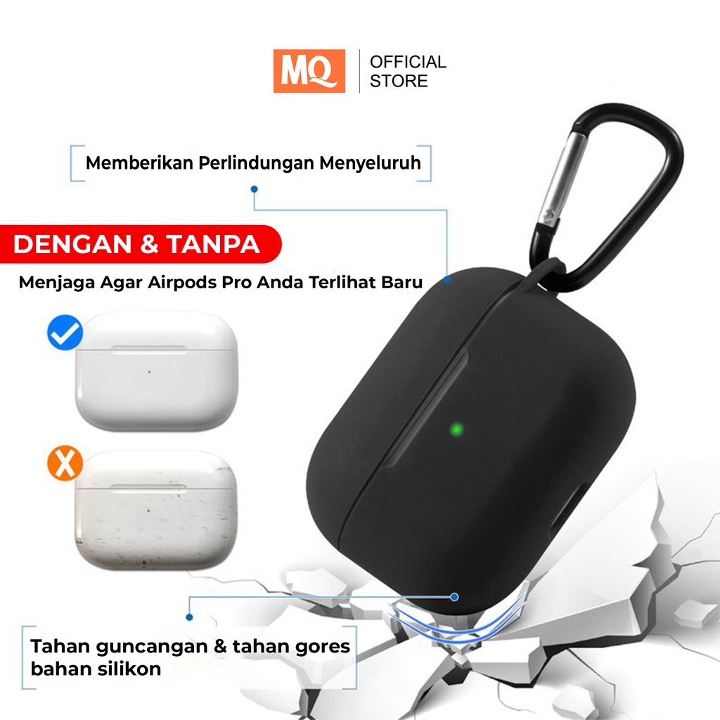 MQ Premium Silicone Casing Case Untuk Airpods Pro I13 Free Hook Protection Case