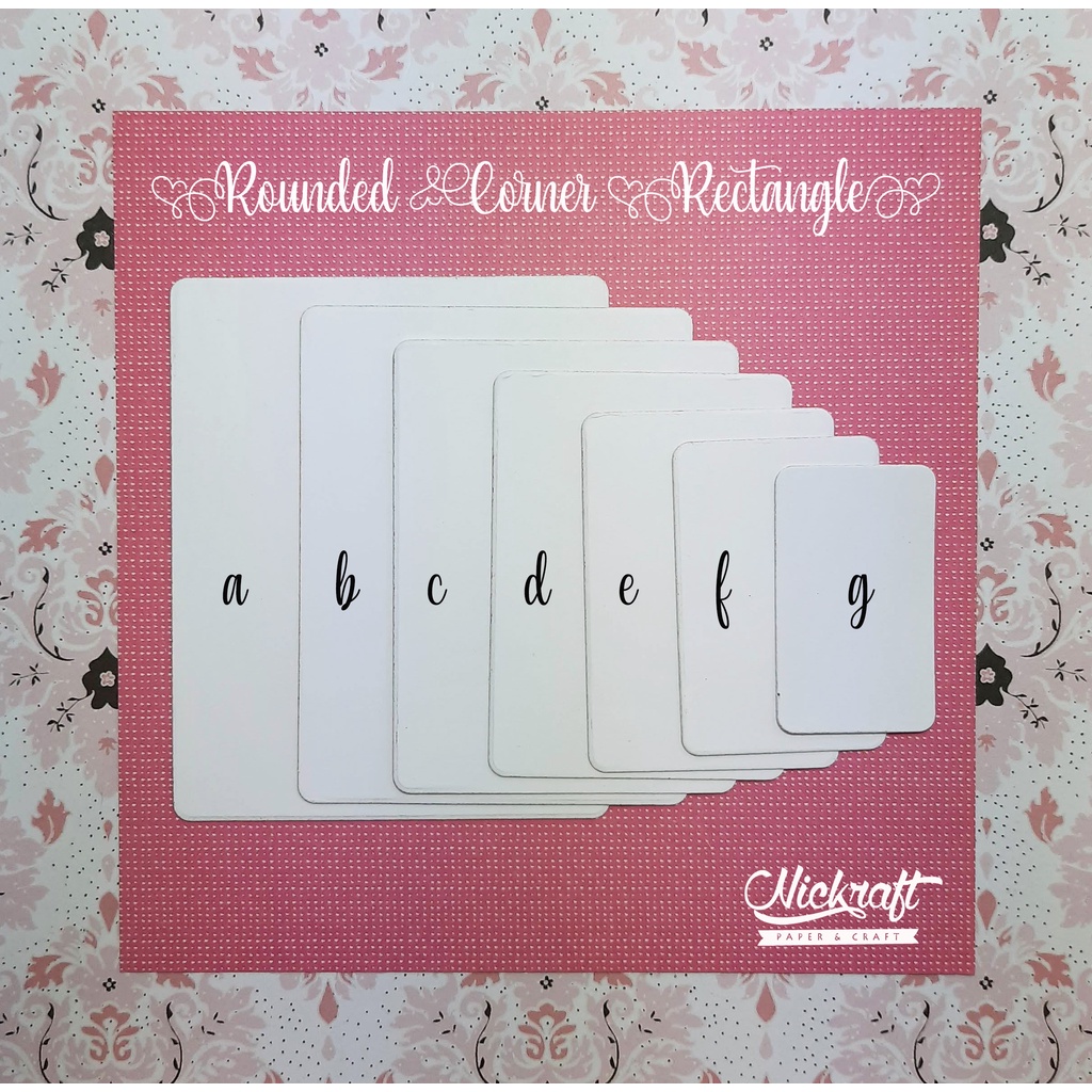

ROUNDED CORNER RECTANGLE - HIASAN SCRAPBOOK LABEL KOTAK