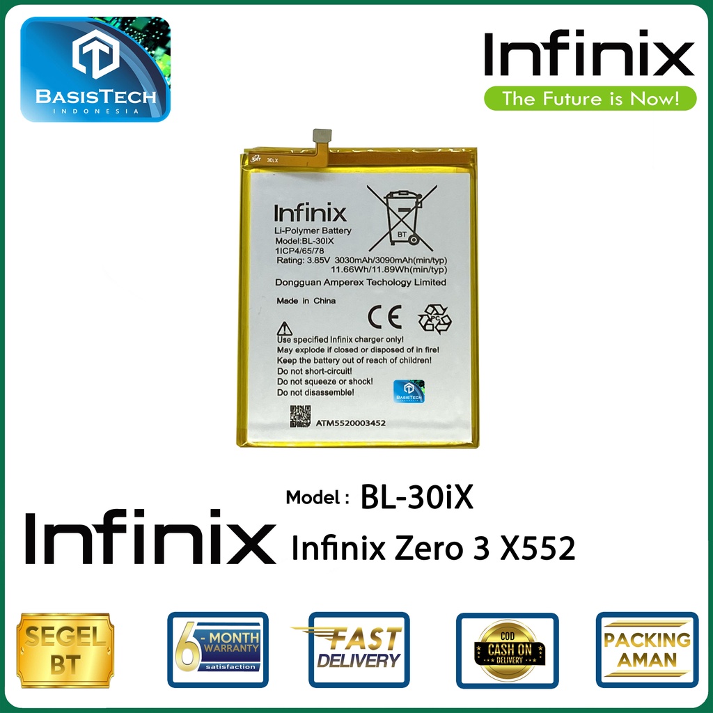 BATERAI INFINIX X552 ZERO 3 BL-30iX - ORI99 BASISTECH ORIGINAL QUALITY