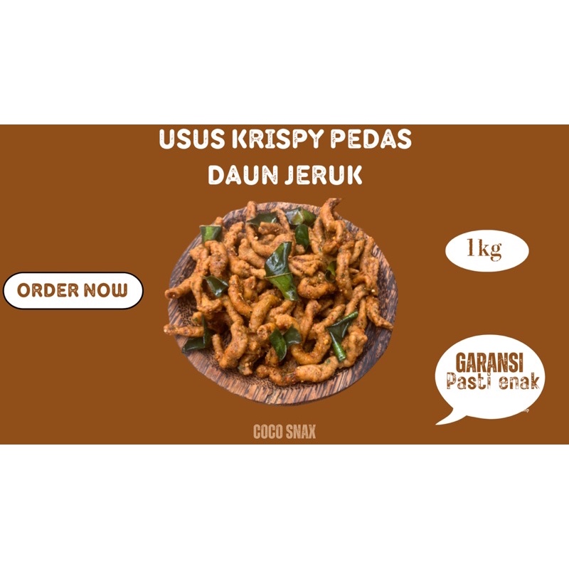 

1kg / USUS CRISPY PEDAS DAUN JERUK / KERIPIK USUS / USUS ORIGINAL DAUN JERUK