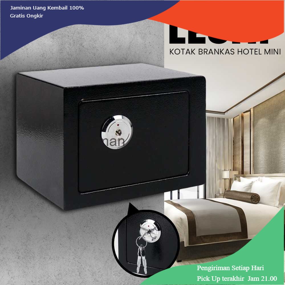 TD - PR LESHP Kotak Brankas Hotel Mini Home Safe Deposit Box - 17E