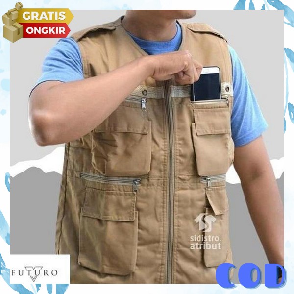 Jecet Mantel Cwo Polos Jaket Pria Dewasa Jeket Vest Tanpa Lengan Jakeet Mantel Tebal Jakt Anti Air W