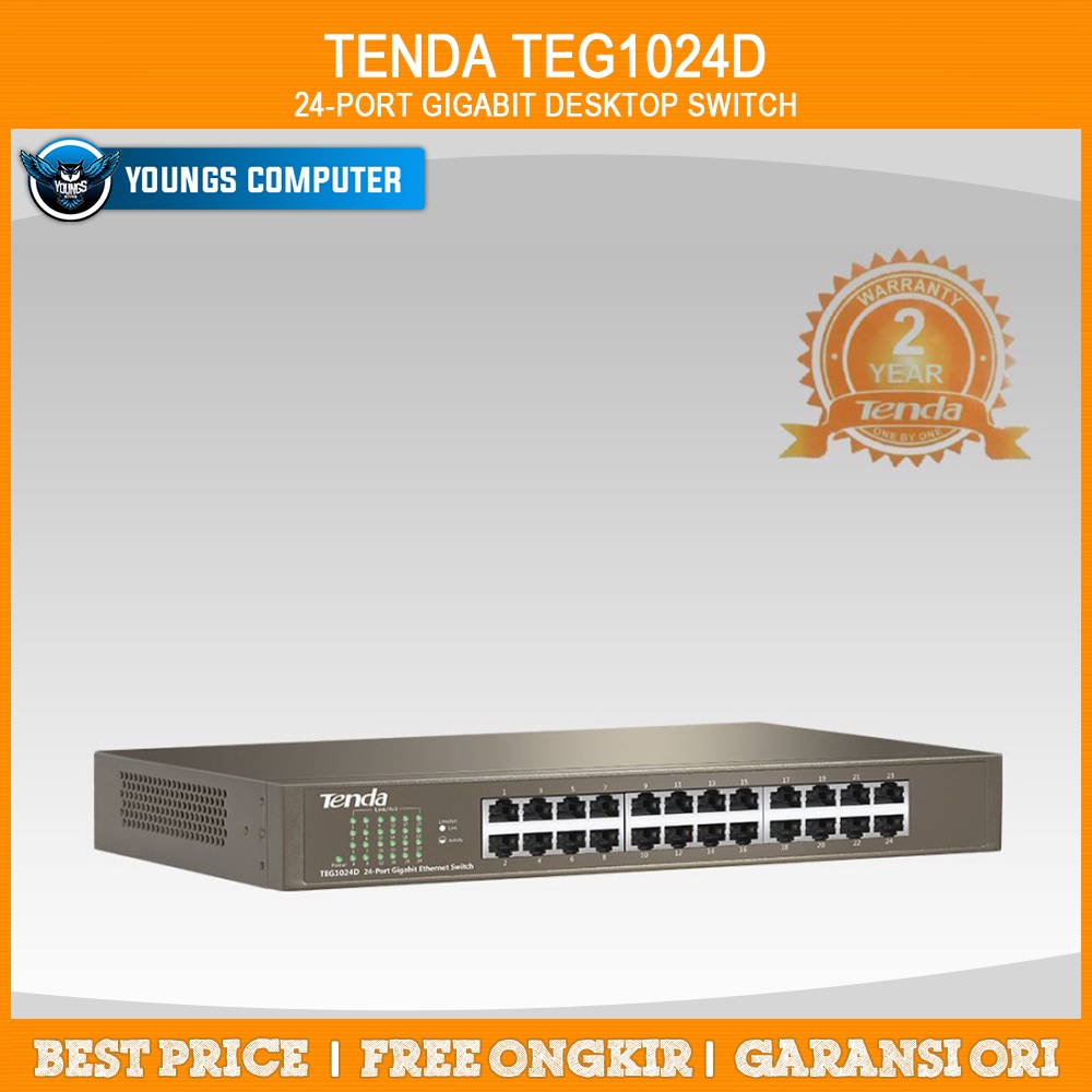 Switch Internet TENDA TEG1024D 24-Port Ethernet Gigabit Desktop