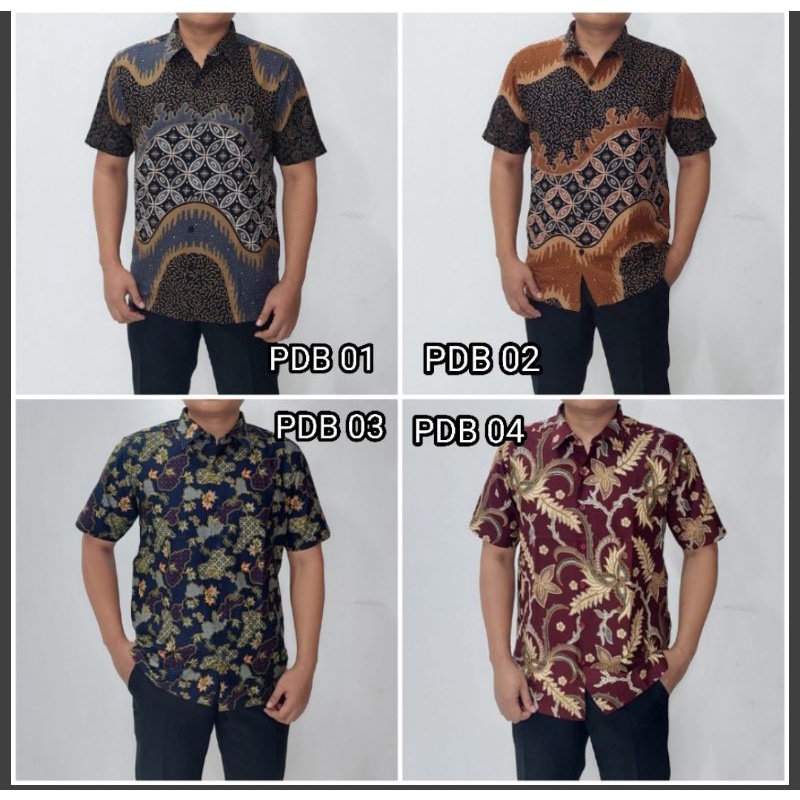 K4 Baju Batik Kotak Pria Murah Bagus Katun Diskon Hem Laki Motif Pesta Kerja Formal Salur Kotak