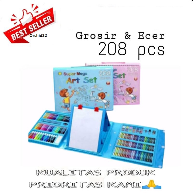

Crayon Set 208 pcs/Pensil Warna/Alat Menggambar