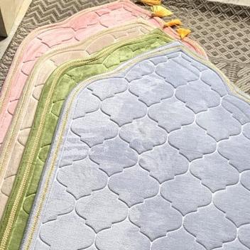 Sajadah Minimalis Premium Emboss Aesthetic Tebal Anti Slip Prayer Mat