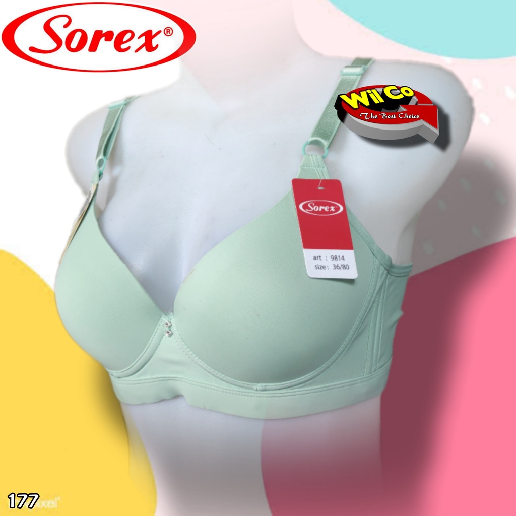 K177 - BRA/BH WANITA SOREX BUSA TANPA KAWAT CUB SEDANG SIZE 36 - 42