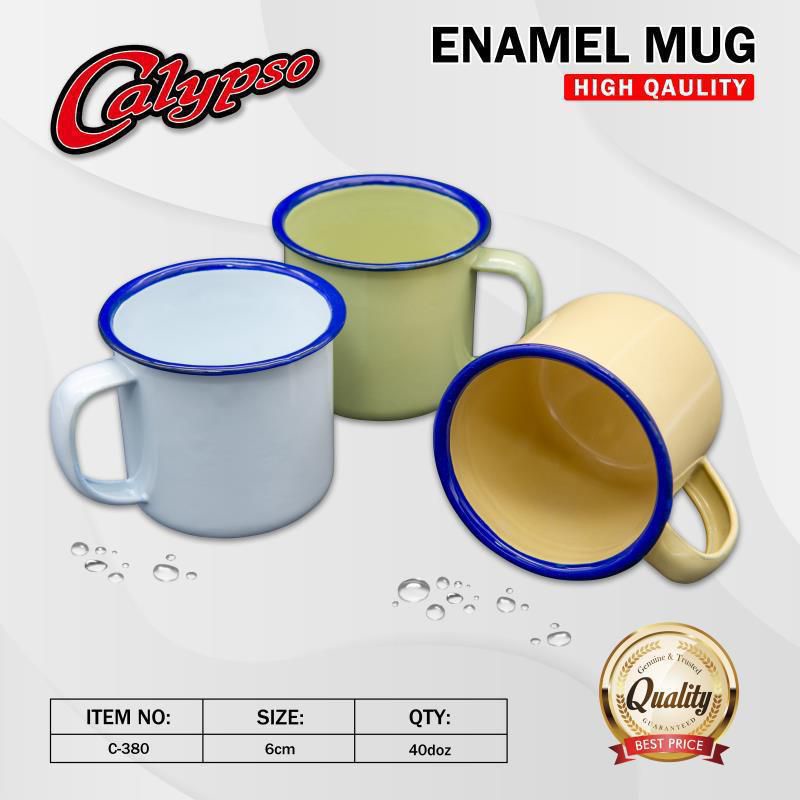 Cangkir Enamel Polos 6cm/Mug Enamel/Cangkir Seng