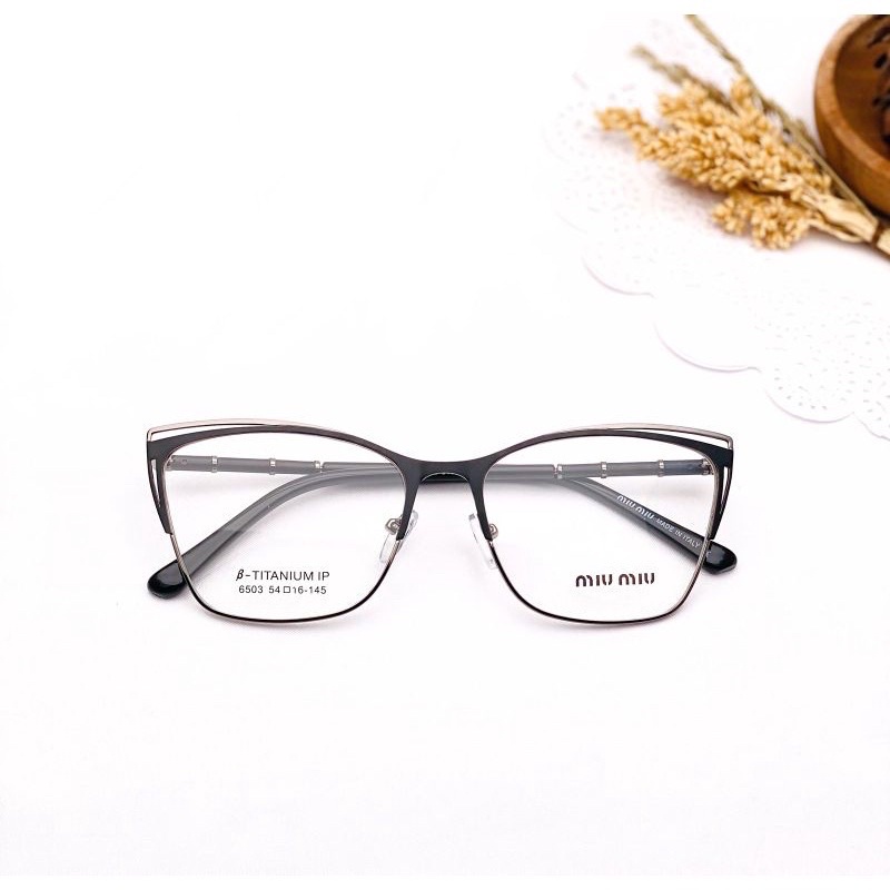 Kacamata Cat Eye Titanium Premium 6503