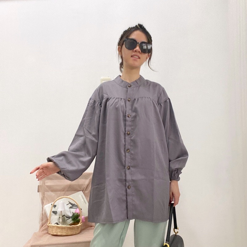 HARU Blouse / Dress Oversize Korea / Tunik Modern / Atasan Muslim Wanita / Blus Lengan Panjang Casual 0410