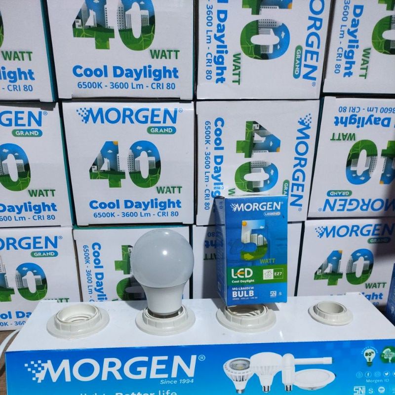 LAMPU MORGEN BULB  UKURAN 5,7,9,11 WATT DAN 40WATT