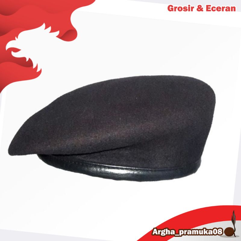 Topi Baret Pramuka Bahan Laken Mura kualitas