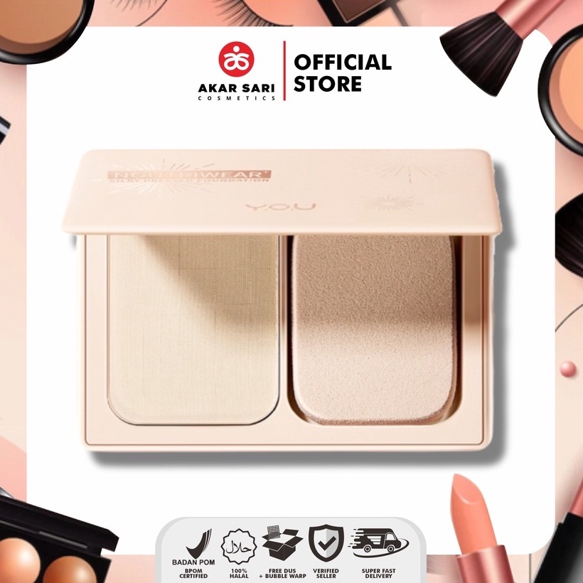 YOU NOUTRIWEAR+ SILKY PRESSED FOUNDATION - Bedak Padat