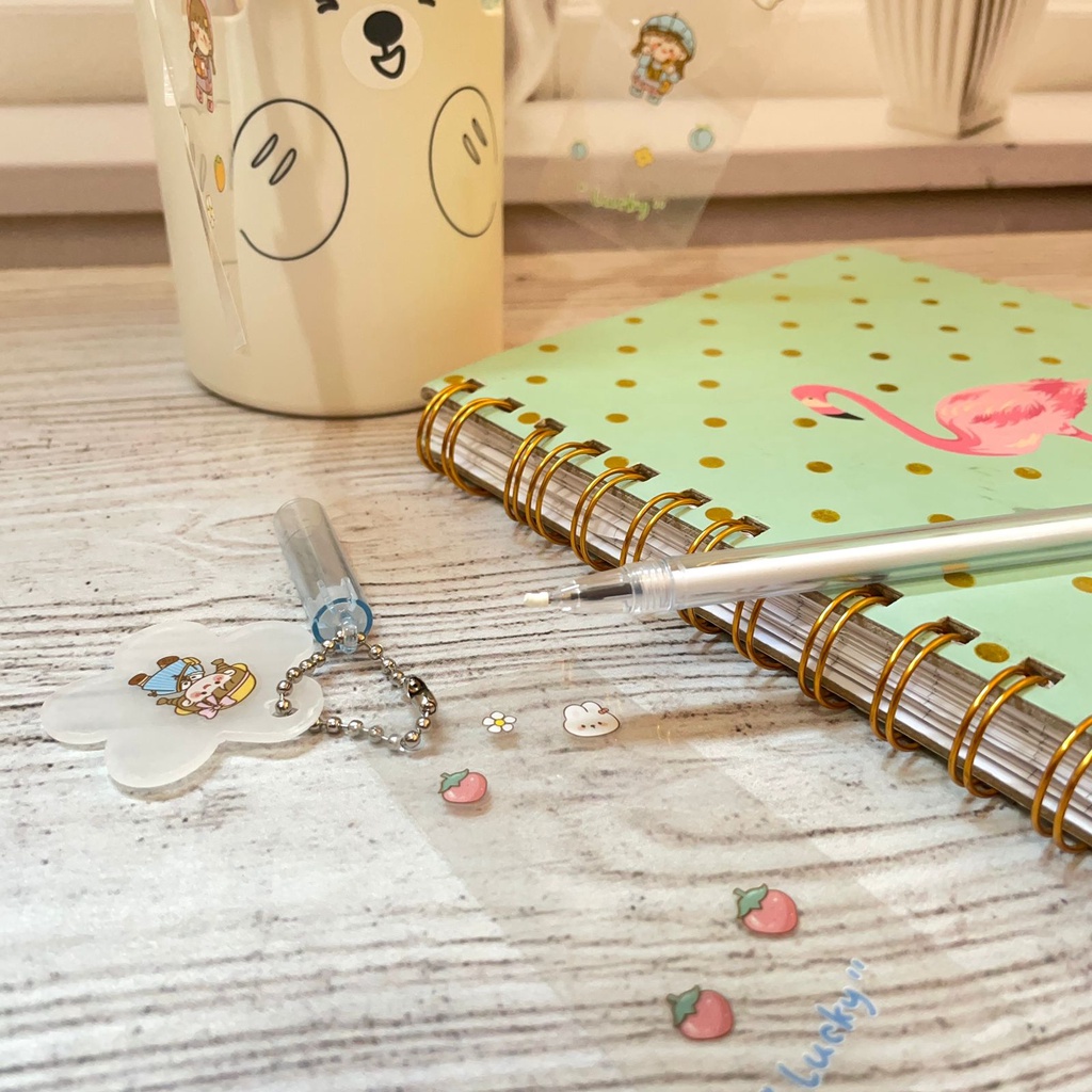 

Pulpen Gantungan Akrilik Stiker - TINTA HITAM - pena lucu pen gel bolpoin bulpen warna warni unik alat tulis hadiah anak sekolah & kantor stationery cute karakter kartun - VALUED GOODS (VG)