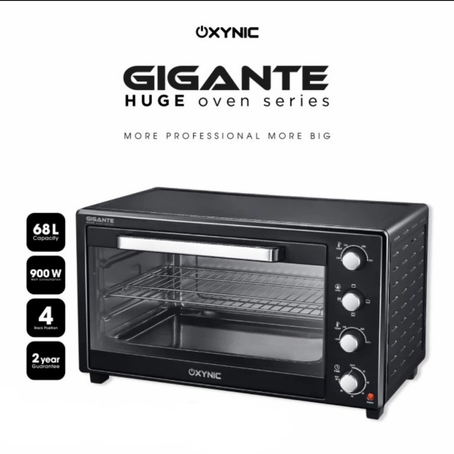 Huge Oven Oxynic Gigante Capacity 68L / 900W /4 Rack Include Accesoris