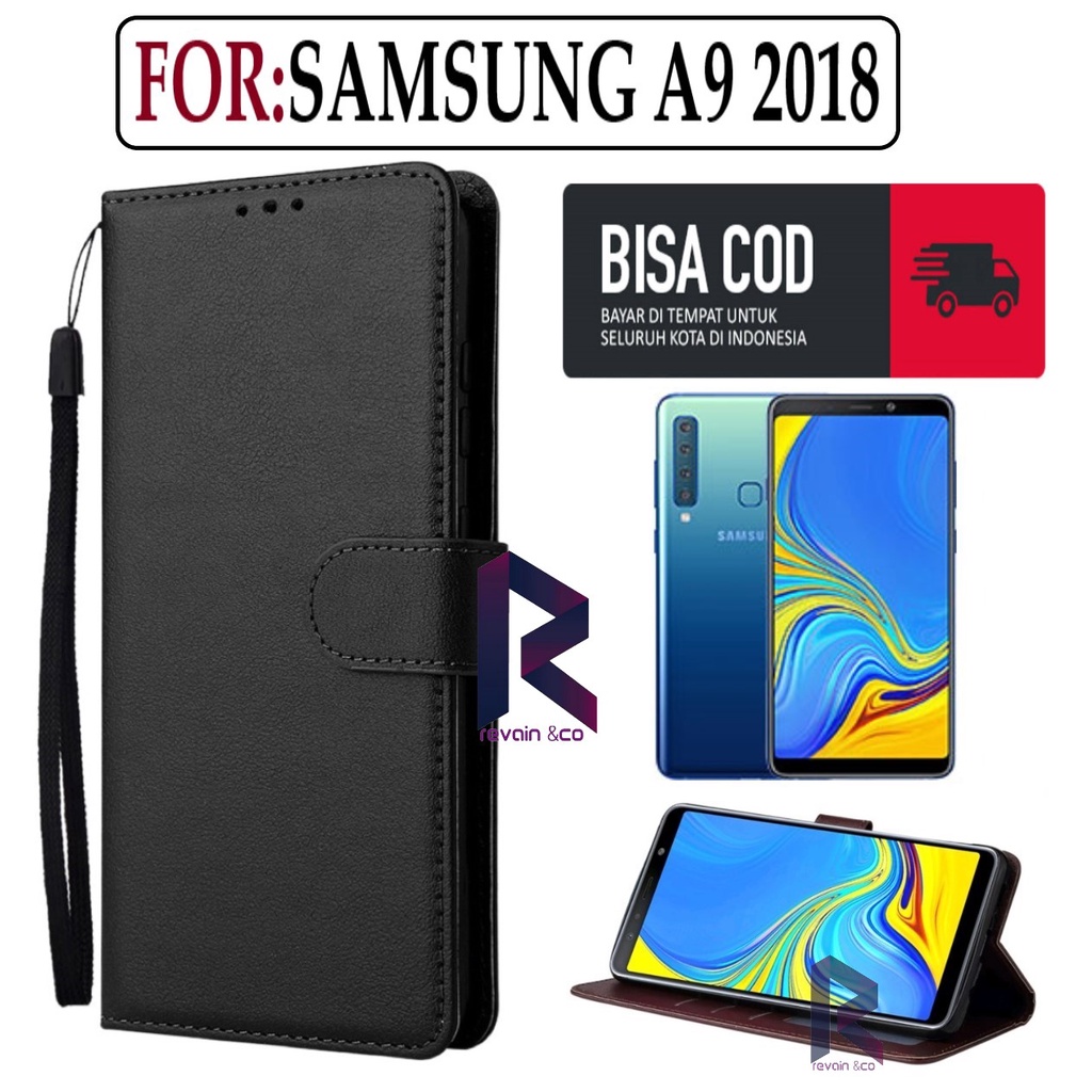 CASE SAMSUNG GALAXY A9 2018 FLIP WALLET LEATHER KULIT PREMIUM SARUNG BUKA TUTUP KESING HP FLIP CASE SAMSUNG GALAXY A9 2018