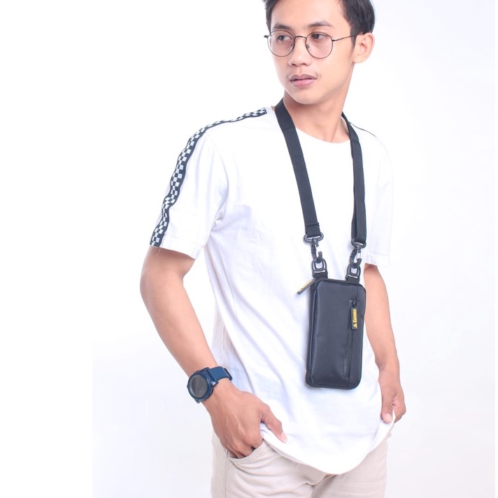Tas Kalung Leher Pria & Wanita Waterproof Tas Kalung Hp Kaneen Anti Air / Tas Hp Dompet Bimo Waterpr