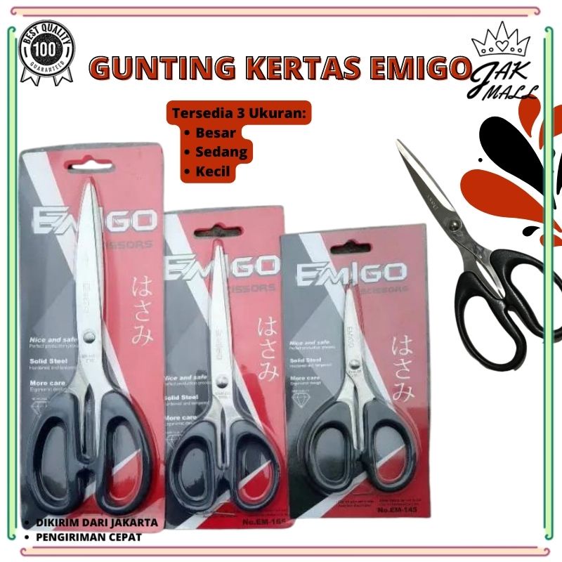 

Gunting Kertas Emigo Hitam Besar Sedang Kecil JM