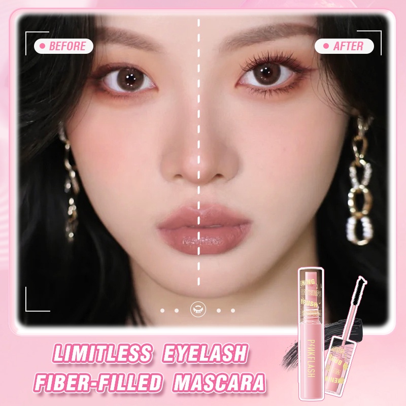 PINKFLASH OhMyWink Length Curled Maskara Ultrathin Fibre Waterproof Limitless Eyelash Skinny Mascara Terlihat Natural dan Tidak Membuat Bulu Mata Turun