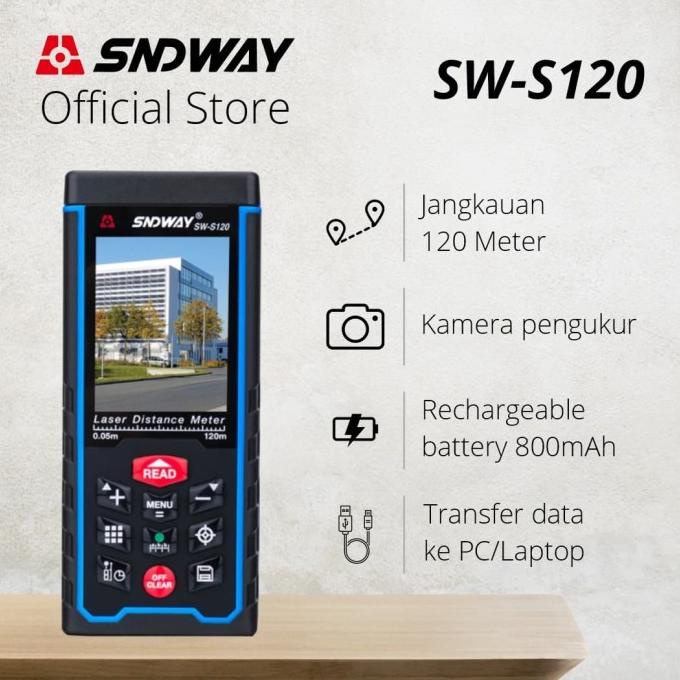 SNDWAY Meteran Digital + Kamera 120 M SW-S120 barang promo