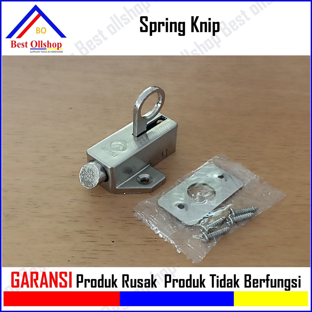 Spring Knip Tebal ORIGINAL /Grendel Kodok Kotak / Slot Jendela / Spring Knife / Kunci Jendela