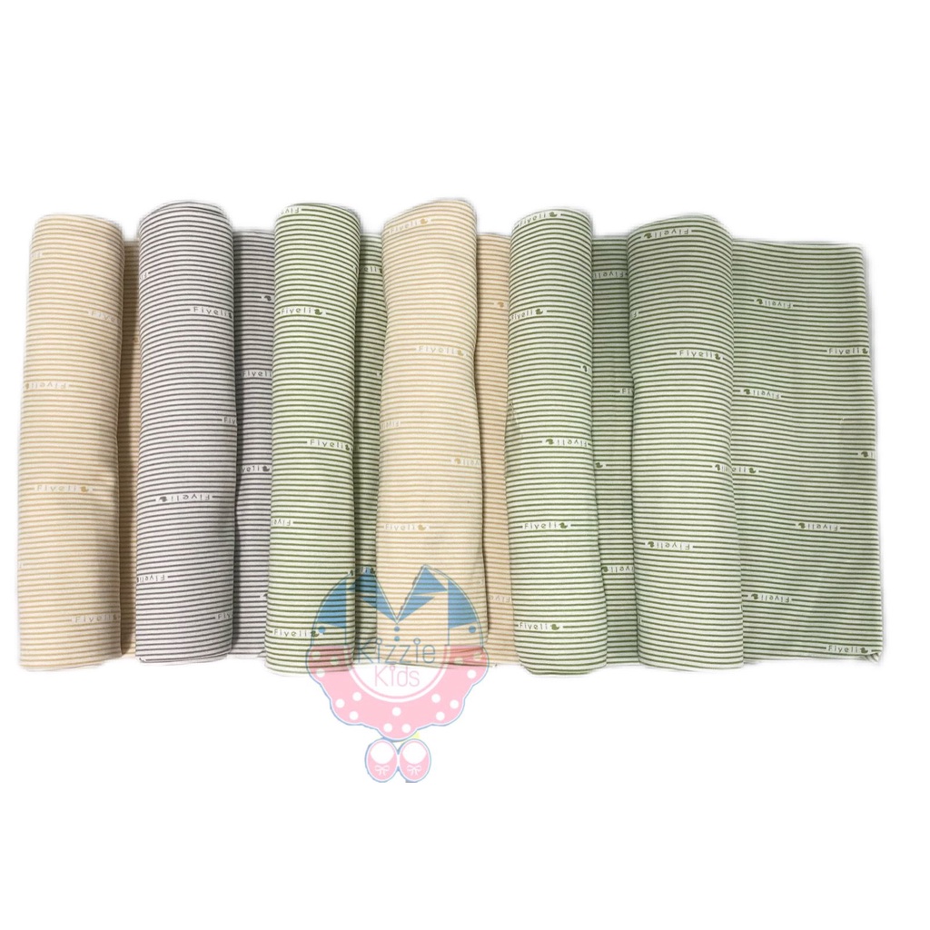 Fiyeli Bedong Bayi JUmbo 120x90 Doubleknit Printed Isi 3 / Kain Bedong Anak Bayi