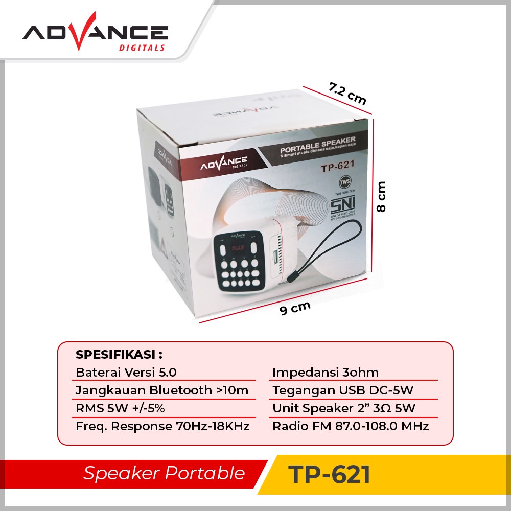 Speaker ADVANCE TP621 Bluetooth Speaker Murottal Advance TP621 (memori tidak termasuk)