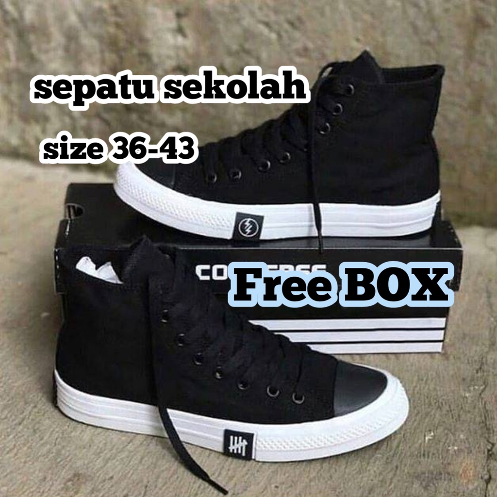 Sepatu Convers95 All Star Petir Tinggi Sepatu Kasual Sekolah Pria Wanita size 36-43