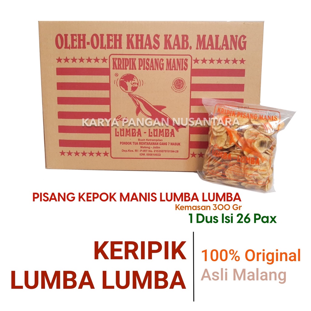 

KRIPIK PISANG LUMBA LUMBA KERIPIK PISANG MANIS 300 GR