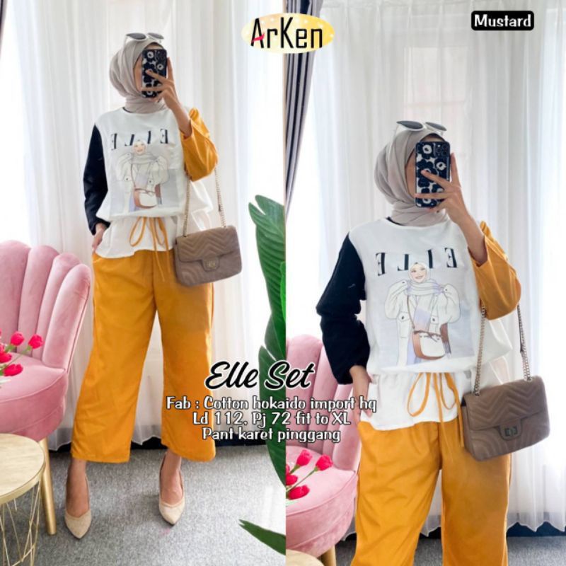 ELLENA SET | SETELAN CELANA HALUS ADEM NYAMAN DI PAKAI TERMURAH