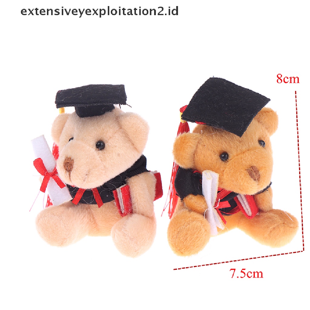 Mainan Boneka Beruang Kelulusan Ukuran 9cm Untuk Dekorasi Buket Bunga