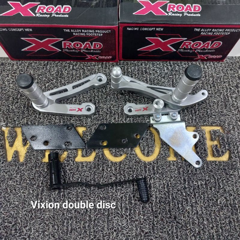 Footstep underbone postep gantung x road yamaha vixion new double disc/vixion old tromol