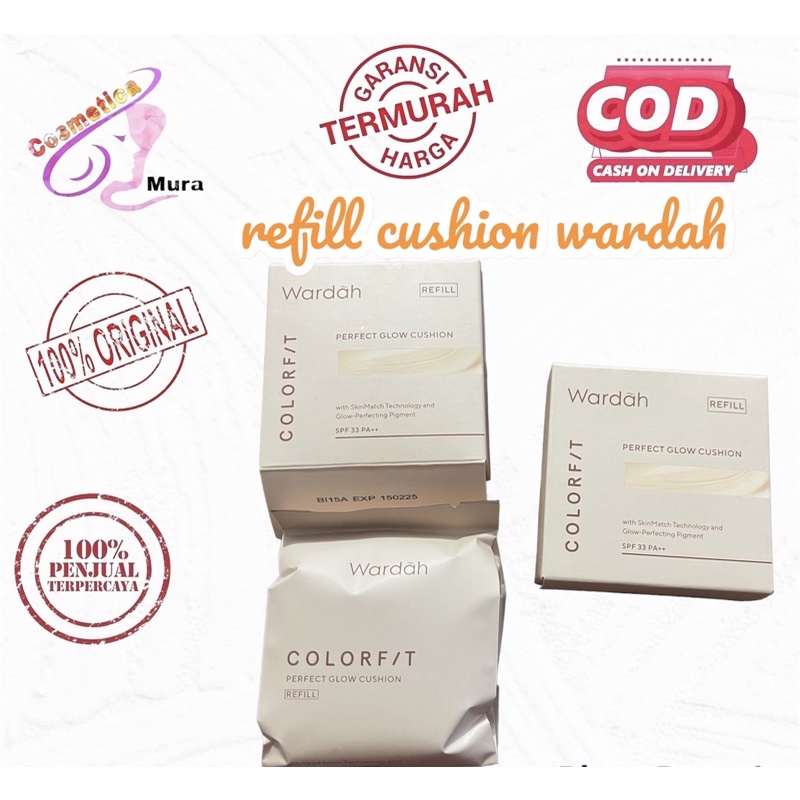 { refill } wardah REFILL cushion colorfit - wardah refill colorfit perfect glow cuahion spf 33 pa+++