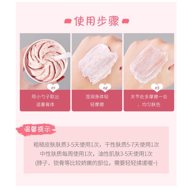 HEYXI Peach Scrub ice cream / Peeling / Body Scrub / Lulur badan / Mencerahkan Kulit