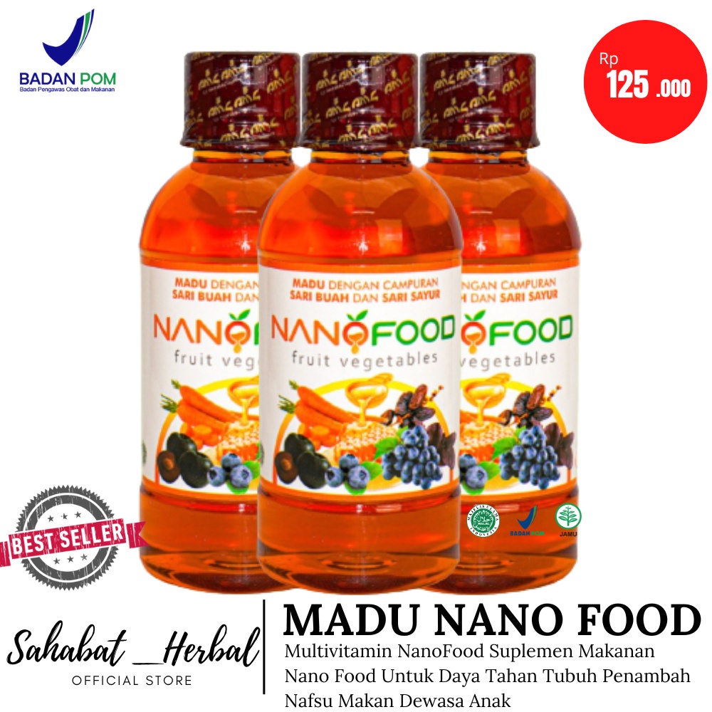 Madu Multivitamin NanoFood Suplemen Makanan Nano Food Untuk Daya Tahan Tubuh Penambah Nafsu Makan De