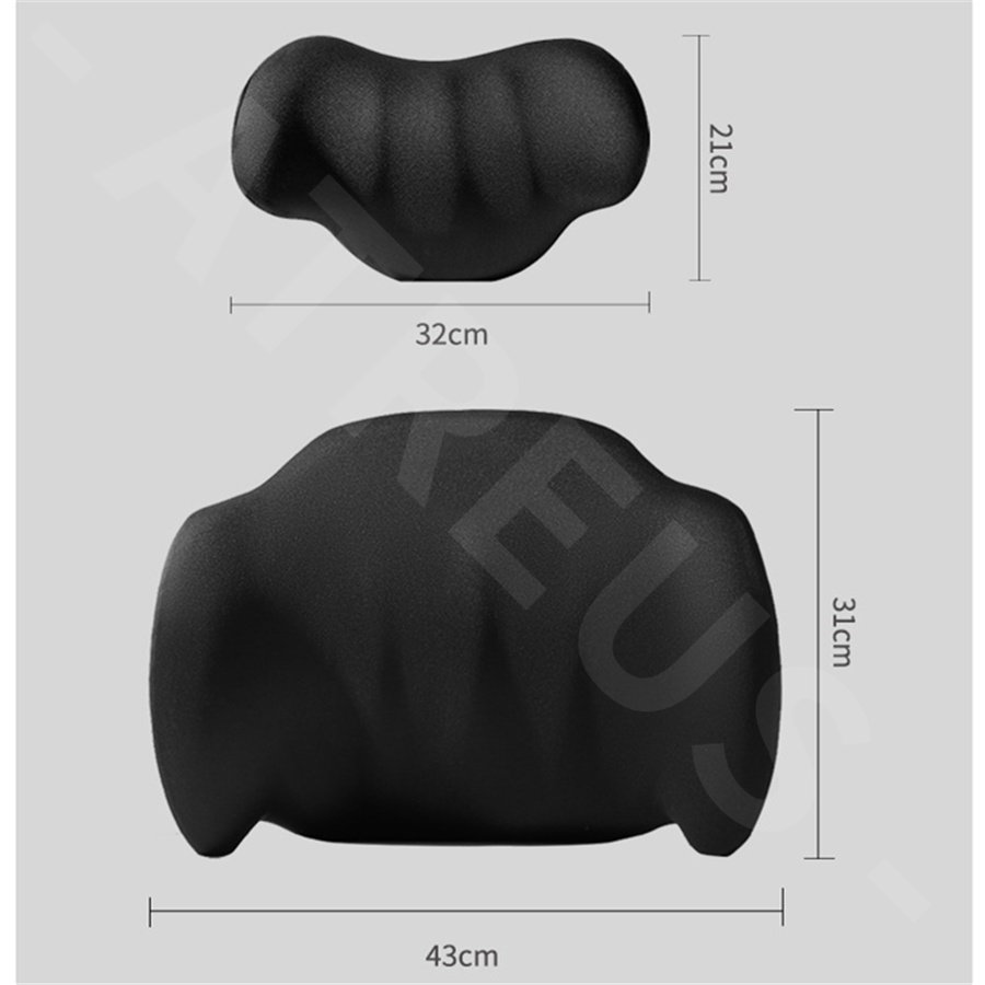 1pc Bantal Punggung Bahan Katun Memory Foam Untuk Kursi Kantor / Mobil